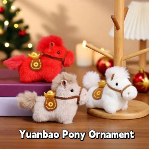 SKJK STUDIO Búp bê linh vật Đồ trang trí ngựa con Yuanbao Dễ thương Sáng tạo Đồ trang trí ngựa nhồi bông Dễ thương Mềm mại Búp bê ngựa hoạt hình Năm Kỷ Hợi