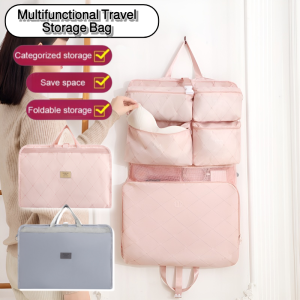 7-in-1 Travel Storage Bag Collapsible Hanging Organizer Bag Large Capacity Travel Essential Suitcase Packing