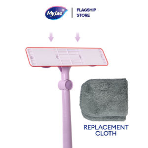 MyJae MagicClean Microfiber WindowScrubber & Squee Cleaner Scraper Window Glass Mirror Cleaning Tool