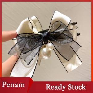 [PAM] Elegant Bow Hair Claw Bowknot Grab Clip Hairpin For Women Ponytail Clips Girl Korean Hair Accessories Headwear