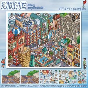 KW 3D Scene Sticker Cute Miniature Aesthetic Big A4 Size Birthday Goodies Nostalgic Series GA 440