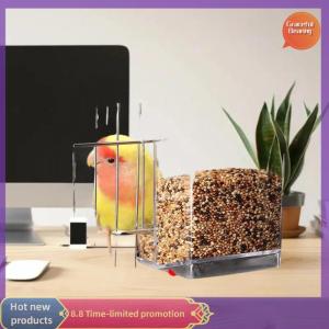 Graceful Công suất lớn chim trung chuyển Hộp chống giật gân chim thực phẩm quả bền Vẹt ăn hộp cho chim vừa nhỏ