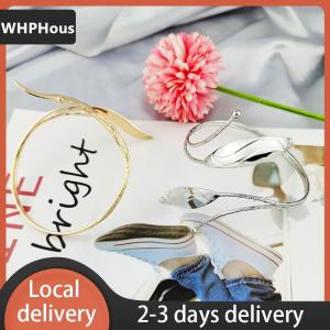 [COD] WHPHous Ship within 24 hours Bohemian Butterfly Leaf Charm Upper Bracelet Arm Chain Metal Hollow Out Geometric Pattern Retro Arm Cuff Bangle Body Bracelets