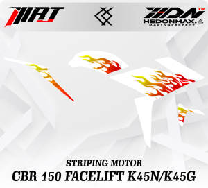 Striping CBR - Stiker Transparan CBR Facelift K45N/K45G (2016-2019) Api Vol 3 (Sudah Terpotong)