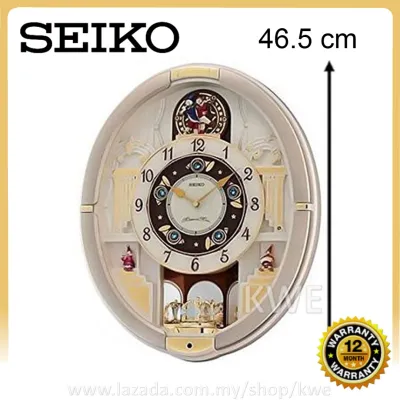 100% ORIGINAL SEIKO Melodies in Motion Light Sensor Wall Clock QXM290 (QXM290S) [Jam Dinding Muzik]