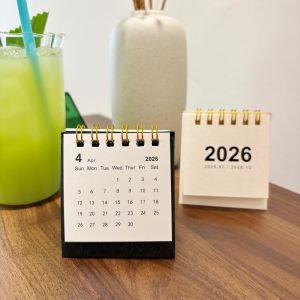 Minimalist Flip Desktop Calendar 2025-2026 Planner for Office School and Home Decor