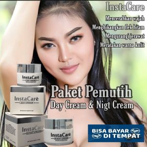 paket cream instacare paket komplit cream pemutih kulit wajah cream krim glowing paling ampuh hasil permanen cream penghilang flek hitam cepat skincare 1 paket BPOM asli original