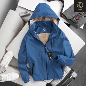 Áo khoác gió nam nữ lót lông  áo gió dù lót lông cừu dày dặn màu nâu ấm áp mùa đông vải tráng bạc chống nước siêu đẹp