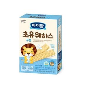 Ildong Foodis Aiyam Vitamin A Wafers – Healthy Banana Milk. Strawberry and Yogurt Snack with Quinoa (3 x 36g)