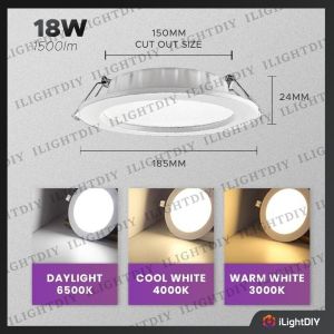 <2 YEARS WARRANTY>LED DOWNLIGHT 12W/18W/24W 4"/6"/8" ROUND RECESSED LED PANEL LIGHT