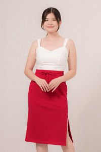 RIMINI -Bawahan Wanita Rok Span Basic Simple Slid Samping Size XS-XL -  Marri Skirt 85855