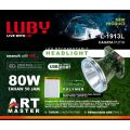 SENTER KEPALA 80 WATT LUBY L-1913L CAHAYA PUTIH BATERAI 8.000 mAh TAHAN 50 JAM NON-STOP - HEADLAMP ART MASTER 80W L-1913 L - Bisa COD. 