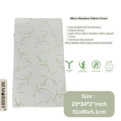 Nemobaby High Density Anti-Dust Mite Bamboo Covered Baby Mattress