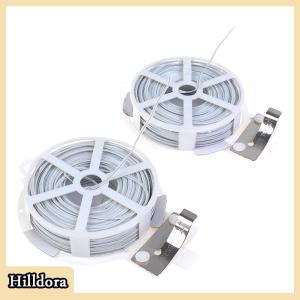 [Hilldora] 1PC (50m) สีขาวหลายฟังก์ชั่นทนทานสวนพืชบิดผูกด้วยลวดเคลือบ