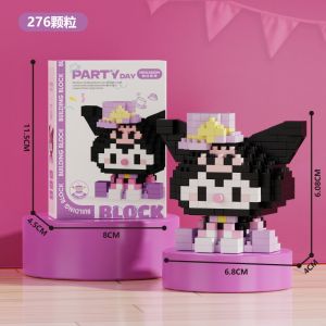 Mainan Bricks Mini karakter kartun Panda DIY Puzzle Blok Bangunan Mainan Anak Perempuan