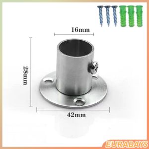 E.B. 1pcs Stainless steel Round Tube Pipe Curtain Rod Holder Flange Seat