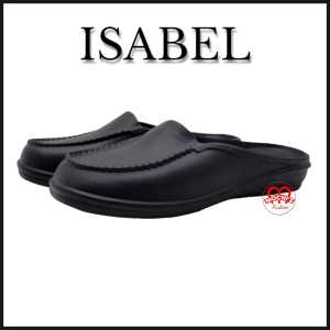 Duralite Isabel ladies featherweight and waterproof Non-slip rubber shoes (Black and White)