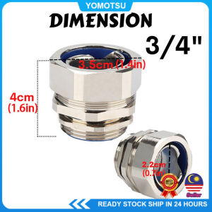 「Yomotsu」Flexible Conduit Metal Hose Connector – Galvanized Plastic Coated Adapter Explosion-Proof Self-Fixing Joint  3/4" 1" 管接头 包塑软管