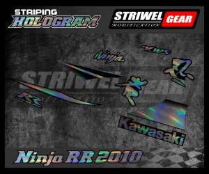 Stiker List Striping Full Hologram Ninja RR 2010-2011