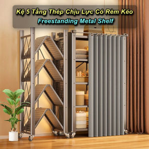 Kệ Thép Chịu Lực Có Rèm Kéo Freestanding Metal Shelf Cao Cấp - EuroHome