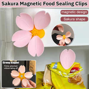 Sakura Sealing Magnetic Clip Food Storage Bag Sealing Clip Snack Keep Fresh Magnet Clip Portable Kitchen Tools