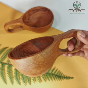 CANGKIR KOPI KUKSA KAYU JATI GAGANG PANJANG UNIK