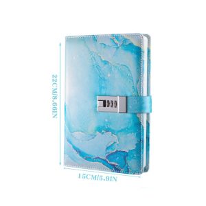 MMLUCK Dày Sổ nhật ký A5 180 trang Bảo vệ bí mật Sổ Tay Học sinh Thời trang Không thấm nước Sổ nhật ký Sinh viên