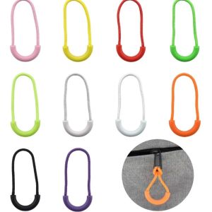IFFINE 10pcs U-Shaped Zipper Pulls Pull Strap Plastic Cord Rope Pullers Replacement Cord Zipper Pull Outdoor Luggage Accessories
