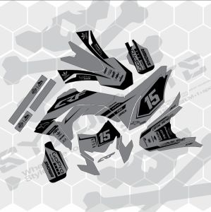 Decal/Stiker crf150L/Klx Bf/DTracker/WR155/Gordon full body(Bisa ganti warna+nama+no)