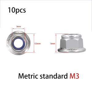 304 Stainless Steel Hexagon Flange Nut Hex Nuts with Cap Brim Anti-loose Anti-slide Anti-skid Nut M3 M4 M5 M6 M8 M10 M12