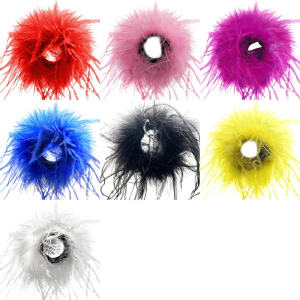 Natural Feathered Clap Bracelet Multiuse Wristband for Halloween Dressingup Costume and Theme Party Decoration