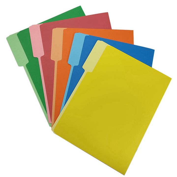 Manila Color Five-Color Single-Page Folder Paper Storage Folder Single