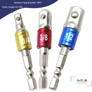 JIGONG Mata Obeng Adaptor Drill Bits Hex Shank 1/4 3/8 1/2 3PCS - LK006