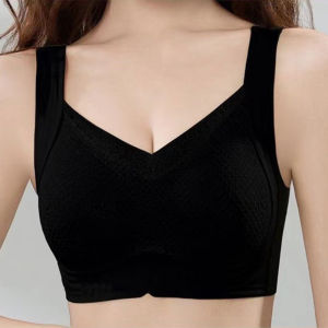[YWEOKCAU]Large Bust Minimizer Bra Seamless Lace Push Up Bra Soft Support Wireless Lift Breathable Beautiful Back Underwear​