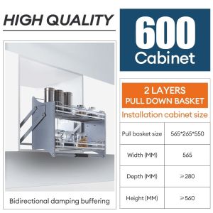 JOTO Pull Down Dish Rack Heavy Duty Pull Down Kitchen Rack Organizer For Cabinet Pulldown Shelving