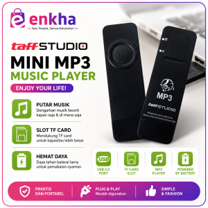 TaffSTUDIO MP3 Player Portable Mini USB 2.0 TF Card - Desain Kompak Baterai Tahan Lama Dukungan Format MP3/WMA