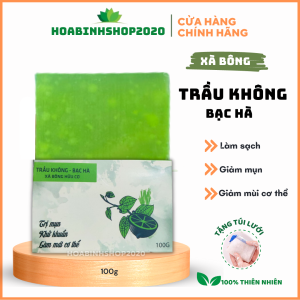 Xà bông Trầu Không- Bạc Hà handmade 100% tự nhiên 100g- GIẢM HÔI NÁCH DƯỠNG DA