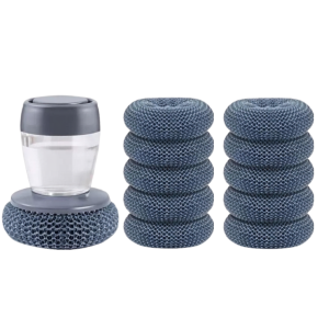 ✅SG Ready Stocks✅ JOMO Press Soap Dispenser Dish Brush Kitchen Cleaning Scrub Replaceable