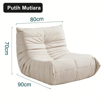 NLS Sofa Bed Recliner Lipat Tatami - Multifungsi untuk Ruang Sempit/Ruang Tamu/Balkon dengan Sarung Corduroy yang Dapat Dilepas