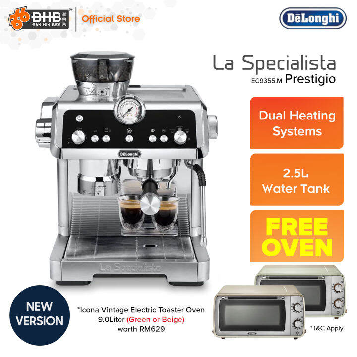 DeLonghi La Specialista Prestigio EC9355.M Manual Pump Driven Espresso ...