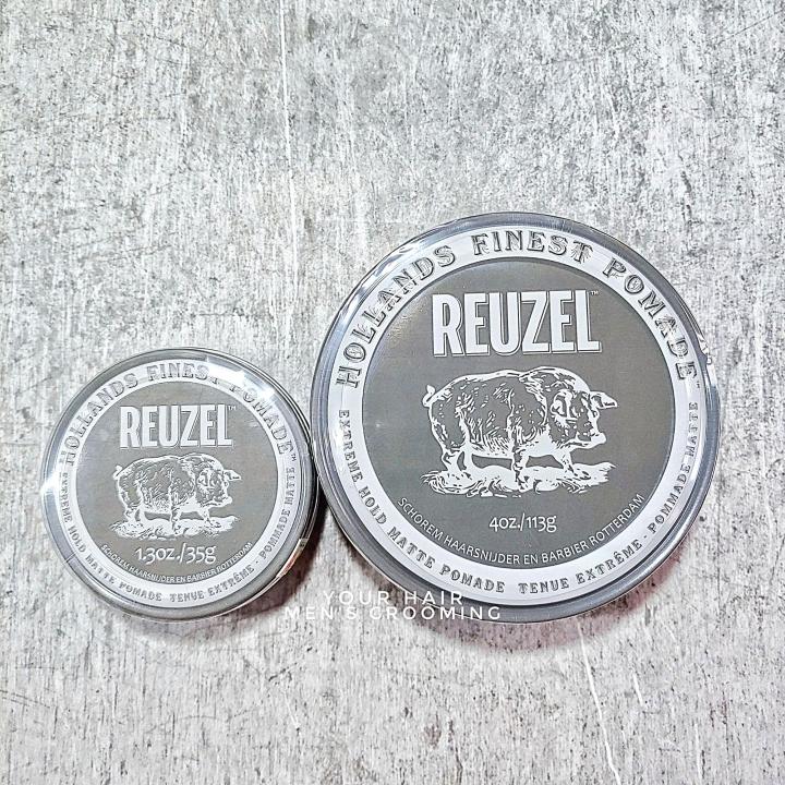 Sáp vuốt tóc Reuzel Extreme Hold Matte Pomade - 35g & 113g