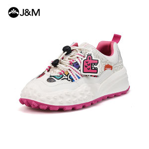 Joy&Mario Women’s Rubber Sole Sports Shoes with Cartoon Print and Straps for Casual Wear