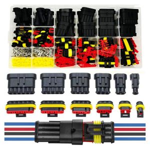 780pcs/set Soket Socket Konektor Kabel 1 - 6 Pin Anti Air dengan Skun Sambungan Kabel untuk mobil motor