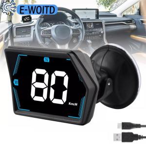 E-WOITD Overspeed Alarm Car Accessories G20 For Car Truck Bus Digital GPS Compass Speedometer Big Font Head Up Display Car HUD