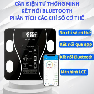 Cân Điện Tử Kết Nối Bluetooth Phân Tích Chỉ Số Cơ Thể Trọng Lượng Tối Đa 180kg