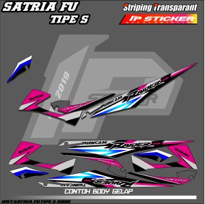 SATRIA FU TYPE S (COD) STIKER STRIPING MOTOR SUZUKI SATRIA FU TYPE S - STIKER LIST GRAFIK SIMPLE WARNA VARIASI DESAIN RACING HOLOGRAM DAN TRANSPARAN BISA COD IP. PROJECT.KODE-392