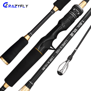 Crazyfly Fishing Rod Pole Smooth Ceramics Guided Ring Stable Anti-slip Handle for Anglers Sea Lake