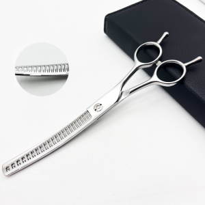 wingsbro 7 Inch Dog Grooming Curved Scissors Pet Curved Thinning Scissors