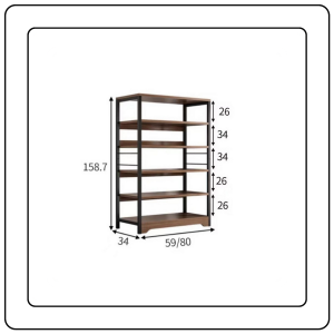 【JJ HOME】Wooden Color Bookshelf Office Storage Rack Multi-Layer Shelf Floor Standing Organizer