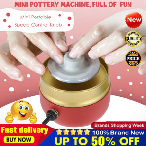 2Days⭐Local Warehouse⭐ Mini Pottery Wheel Machine 1500RPM Mini Pottery Machine Electric Pottery Wheel DIY Clay Tool with Tray for Adults Kids Ceramics Art